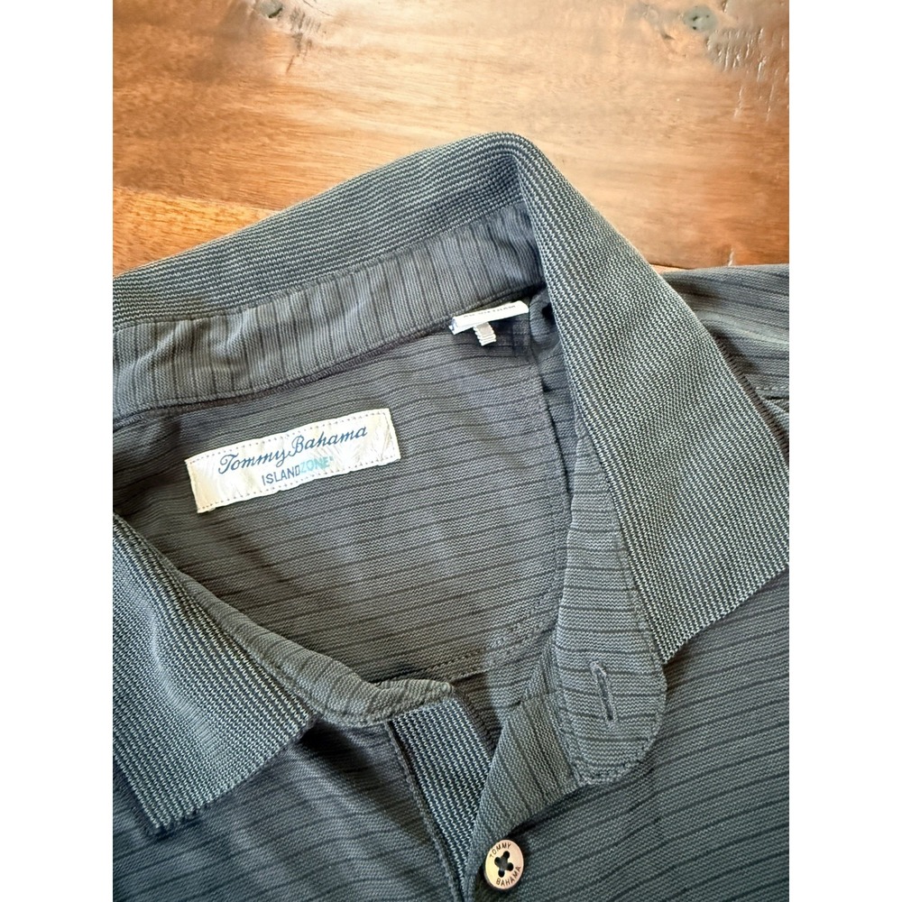 Tommy Bahama New Men's 2XL Costa Wave IslandZone Polo charcoal gray